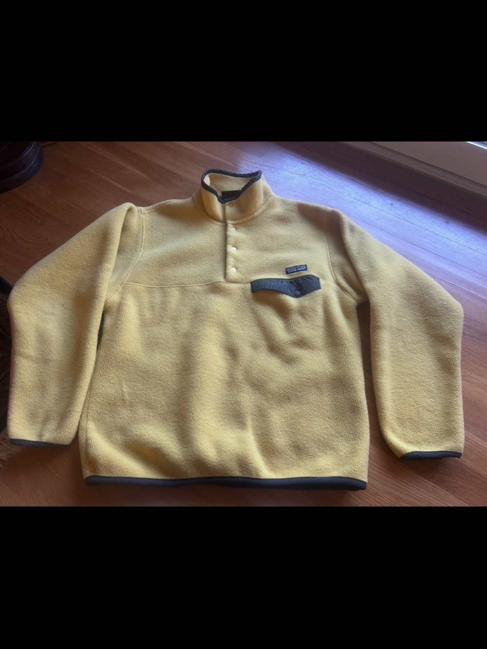 Patagonia vintage y2k 2000 “butter yellow” synchilla snap t fleece men’s small